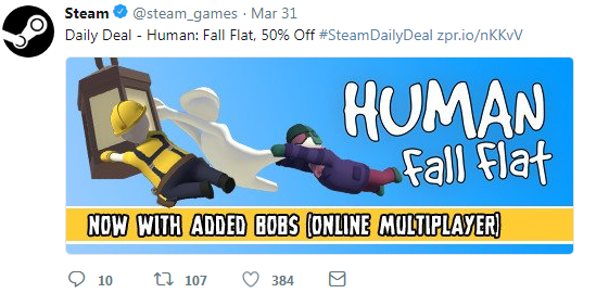 《人类一败涂地》Steam版限时半价促销 截止4月3日凌晨