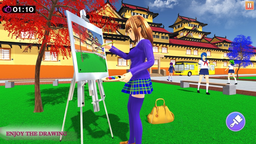 动漫女孩生活高中3D游戏苹果版最新版 v1.0截图