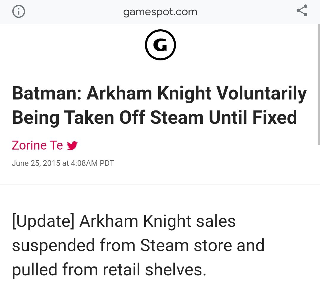 《最后的生还者》PC版公司曾移植过《蝙蝠侠：阿卡姆骑士》的PC版